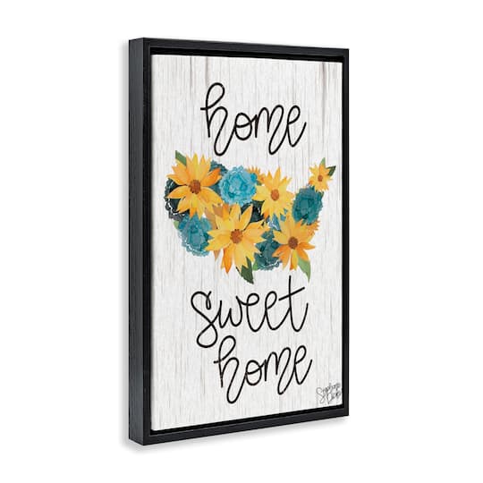Stupell Industries Floral Americana Phrase Floater Framed Art